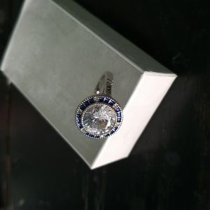 3 Carat Sterling Silver Princess Cut Ring